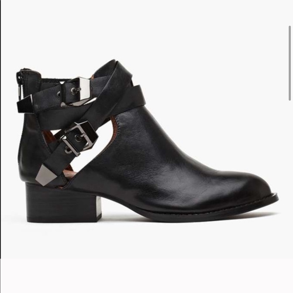 Jeffrey Campbell Black Everly Cutout Ankle Boot